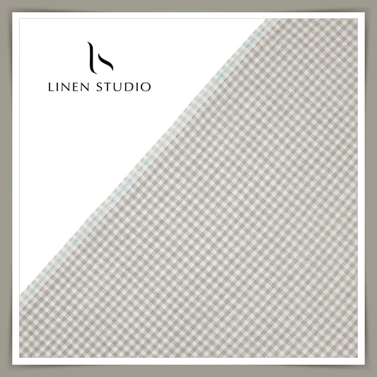 Provence 15065/102 - 60 Lea Pure Linen Checks - Linen Studio