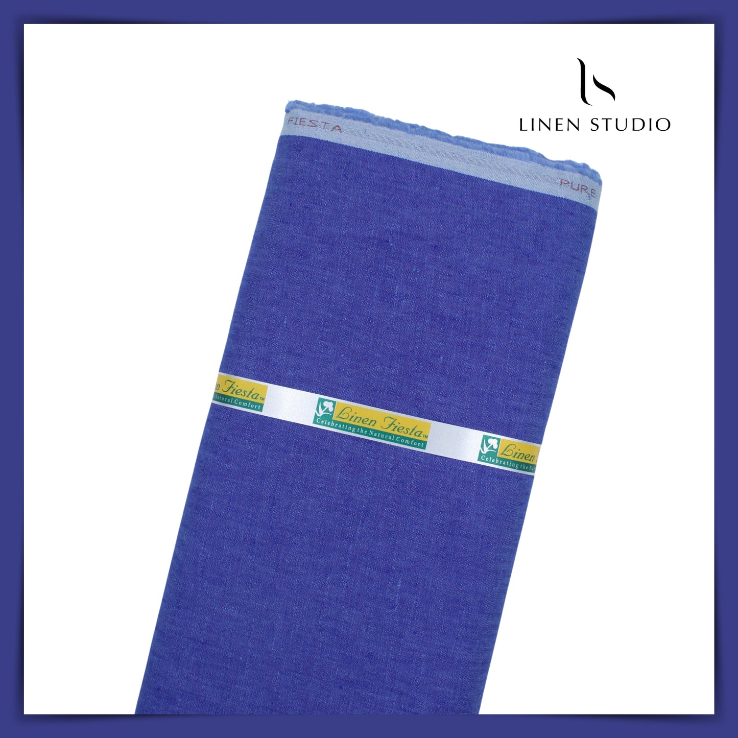 Pure Linen Suiting - Lapis Blue - Linen Studio
