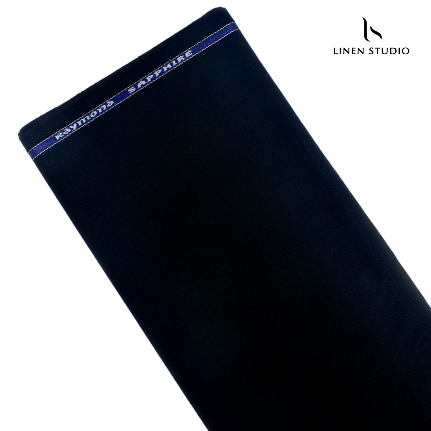 Raymonds Sapphire - Black (thick matty suiting) - Linen Studio