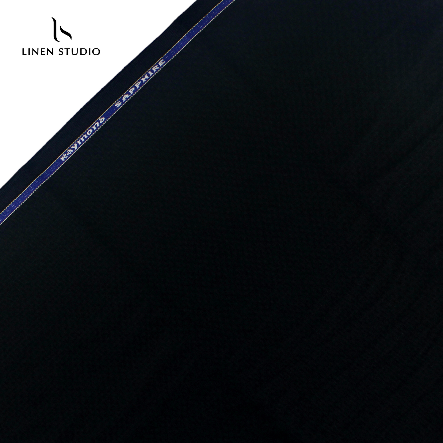 Raymonds Sapphire - Black (thick matty suiting) - Linen Studio