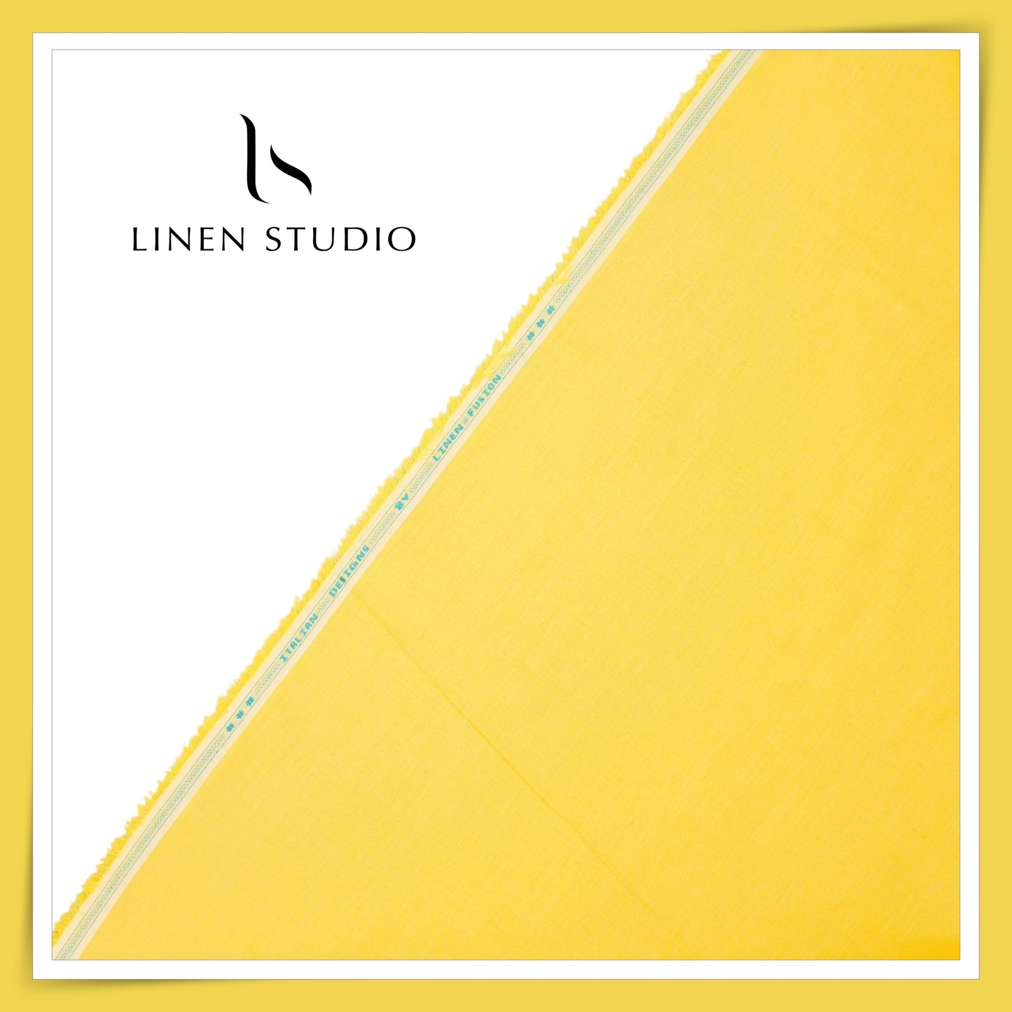 Fusion Fabric by Linen Fiesta, Cotton 70% & Linen 30% - Naples Yellow (NEW)
