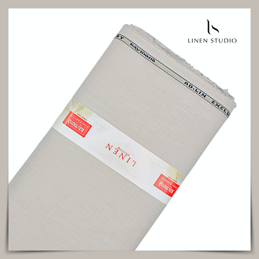 Raymonds 70 Lea Pure Linen Shirting - Light Steel Grey (NEW)