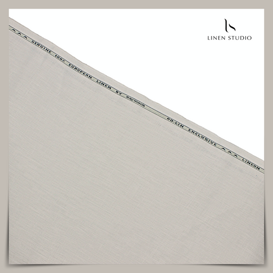 Raymonds 70 Lea Pure Linen Shirting - Light Steel Grey (NEW)