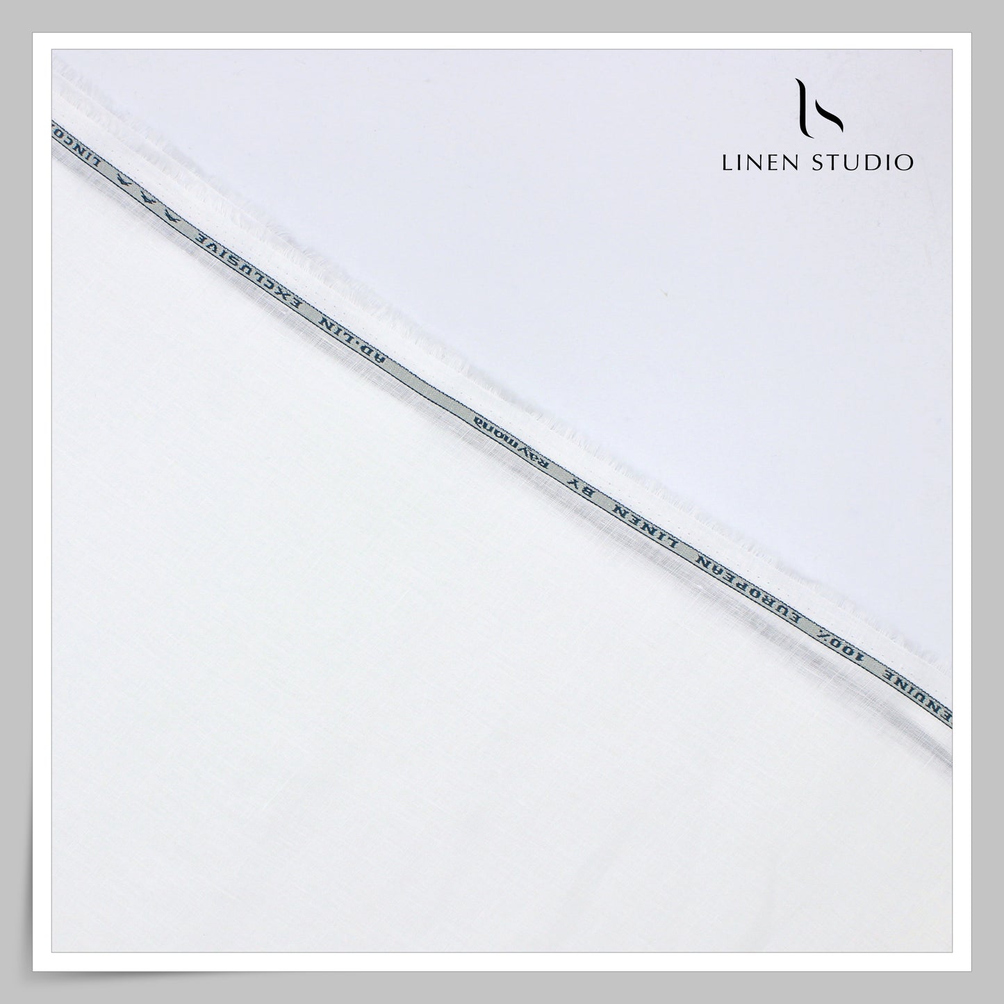 Raymonds 70 Lea Pure Linen Shirting - Bright White (NEW)