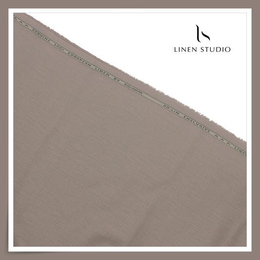 Raymonds 70 Lea Pure Linen Shirting - Venus Brown (NEW)