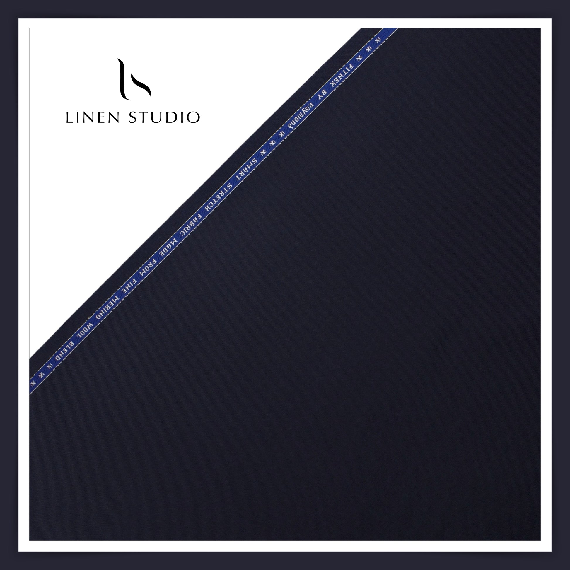 Raymonds Merino Wool with Stretch - Navy Blue - Linen Studio