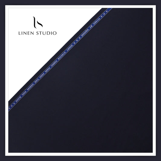 Raymonds Merino Wool with Stretch - Navy Blue - Linen Studio