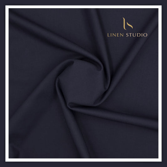 Raymonds Merino Wool with Stretch - Navy Blue - Linen Studio