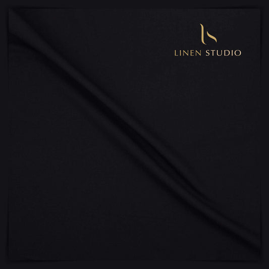 Raymonds Poly Viscose Suiting Trovine - Jet Black - Linen Studio