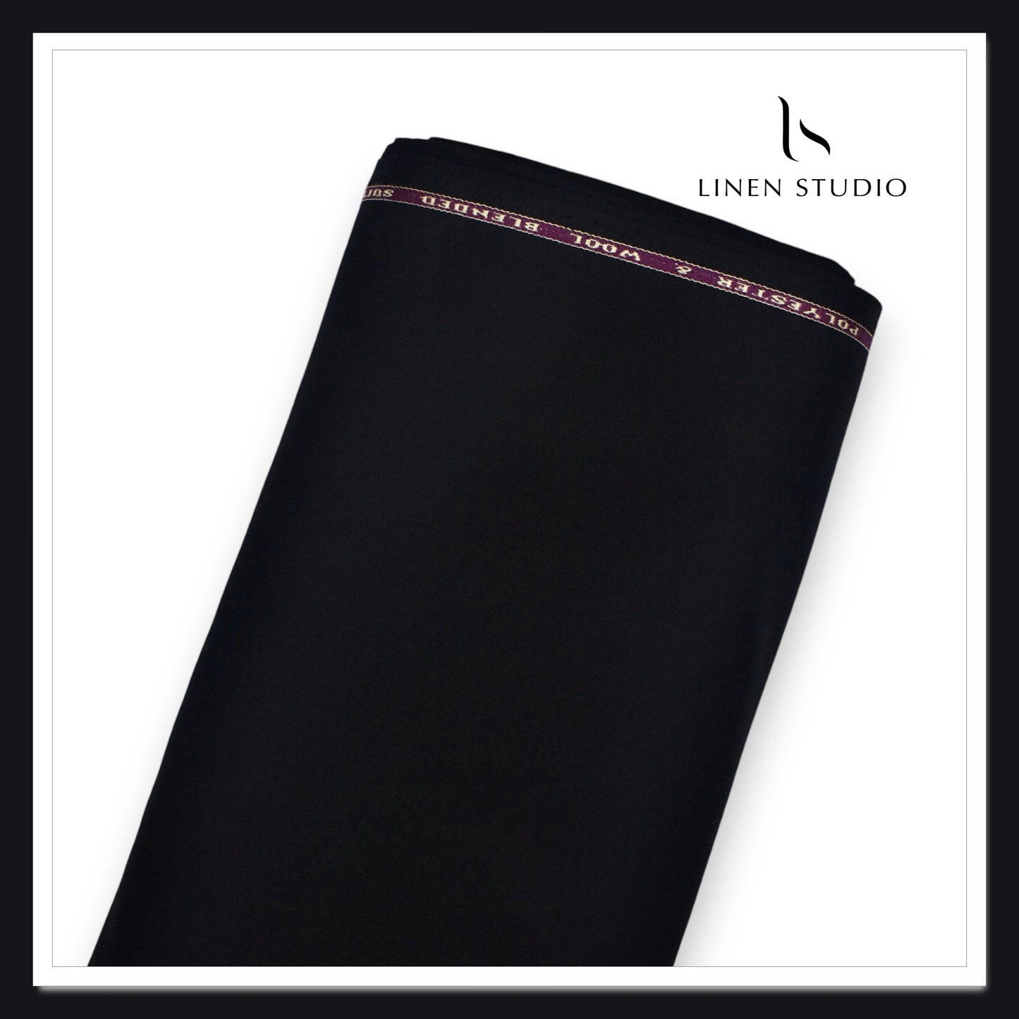 Raymonds Poly Wool Matty Suiting - Jet Black - Linen Studio