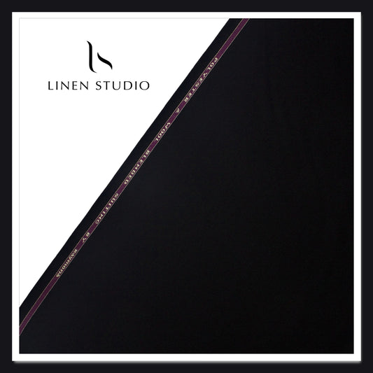 Raymonds Poly Wool Matty Suiting - Jet Black - Linen Studio