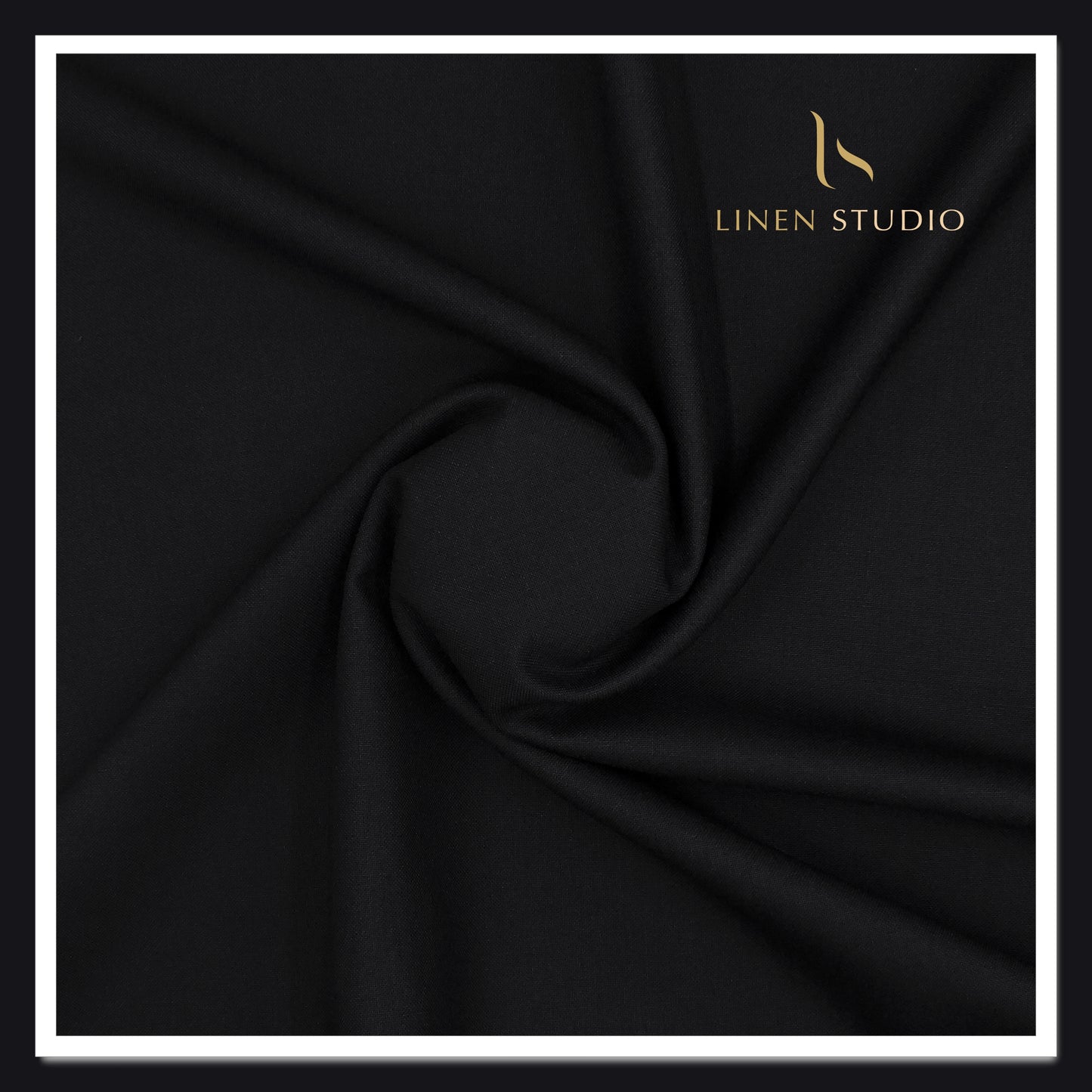 Raymonds Poly Wool Matty Suiting - Jet Black - Linen Studio