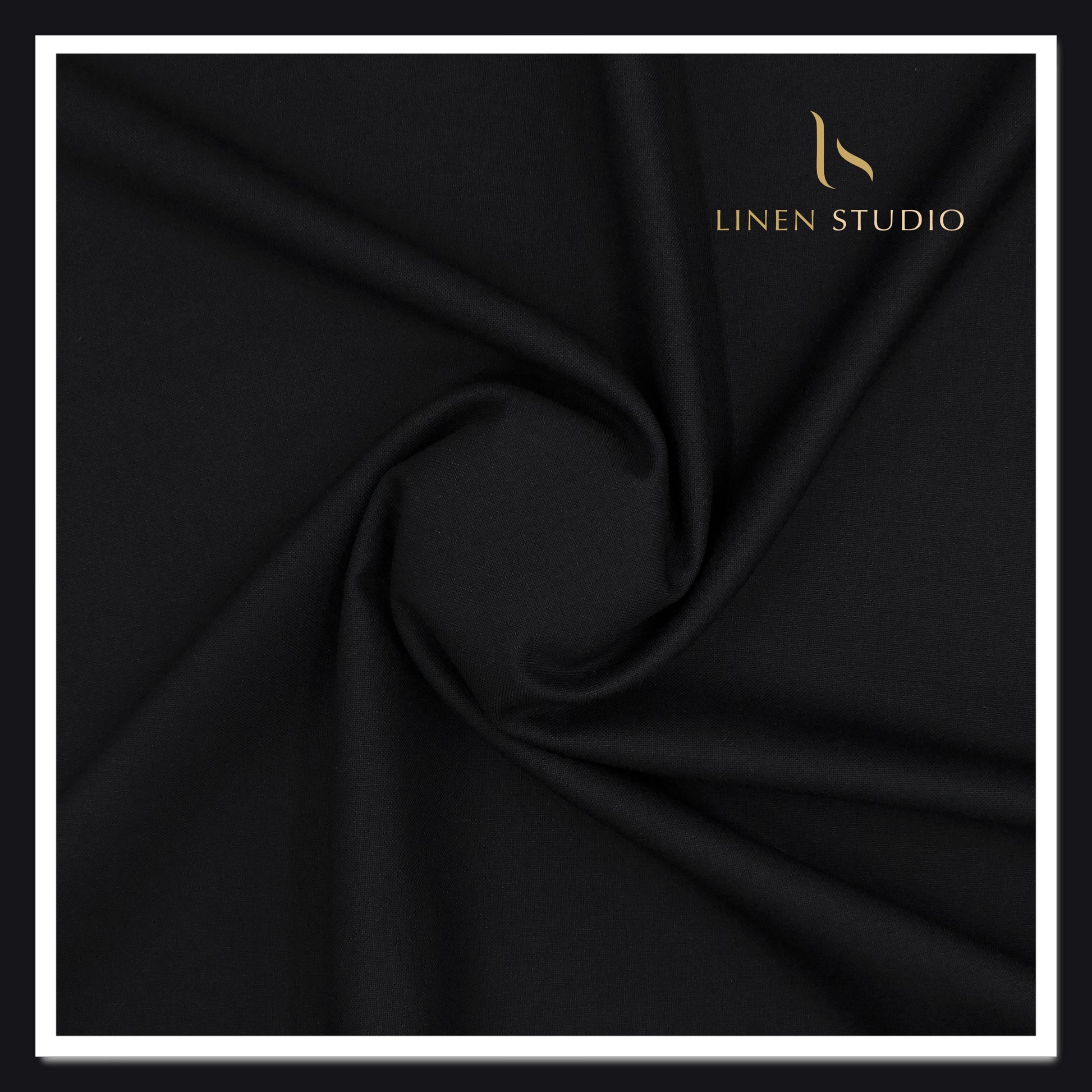 Raymonds Poly Wool Matty Suiting - Jet Black - Linen Studio