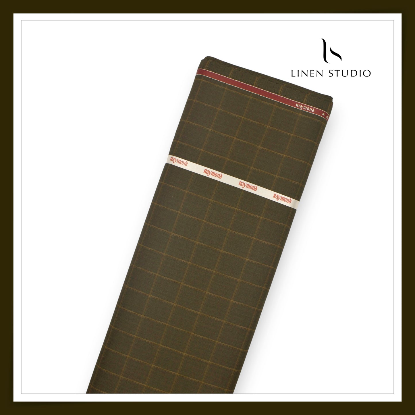 Raymond Fine PolyViscose Wrinkle Free Suiting - Green Checks (NEW) (Zoom In)