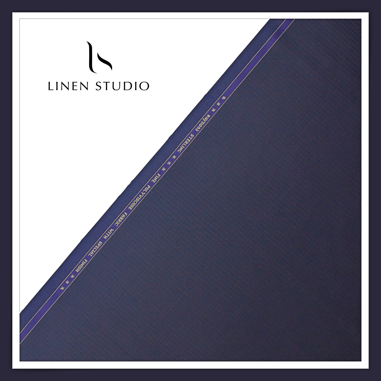 Raymond Fine PolyViscose Wrinkle Free Suiting - Dobby Blue (NEW) (Zoom In)