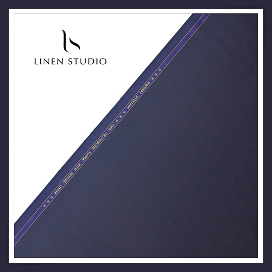 Raymond Fine PolyViscose Wrinkle Free Suiting - Dobby Blue (NEW) (Zoom In)