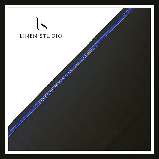 Raymond Fine PolyViscose Wrinkle Free Suiting - Black Subtle Checks (NEW) (Zoom In)