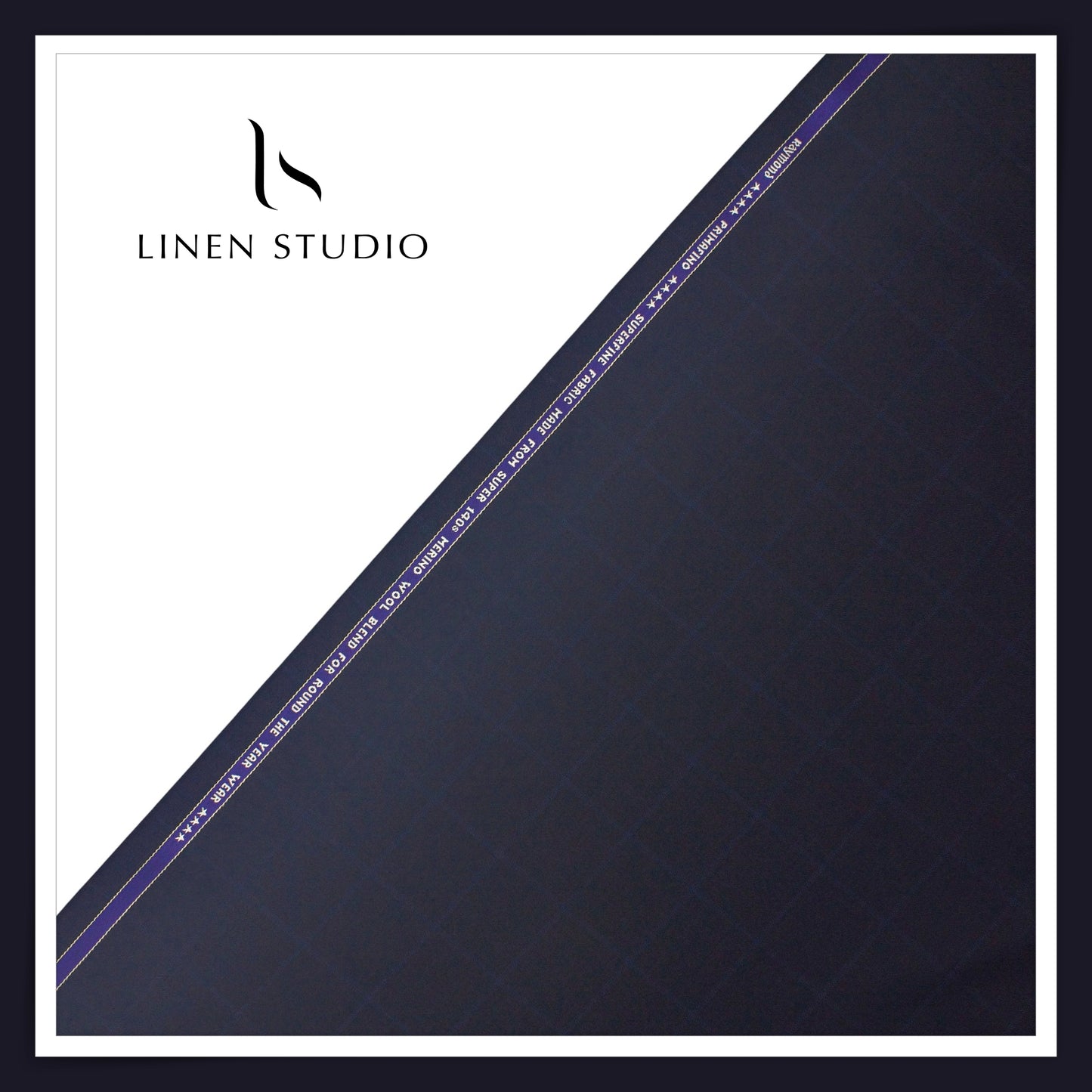 Raymond Super 140's Merino Wool Suiting - Tuna Blue Classic  Checks (NEW)