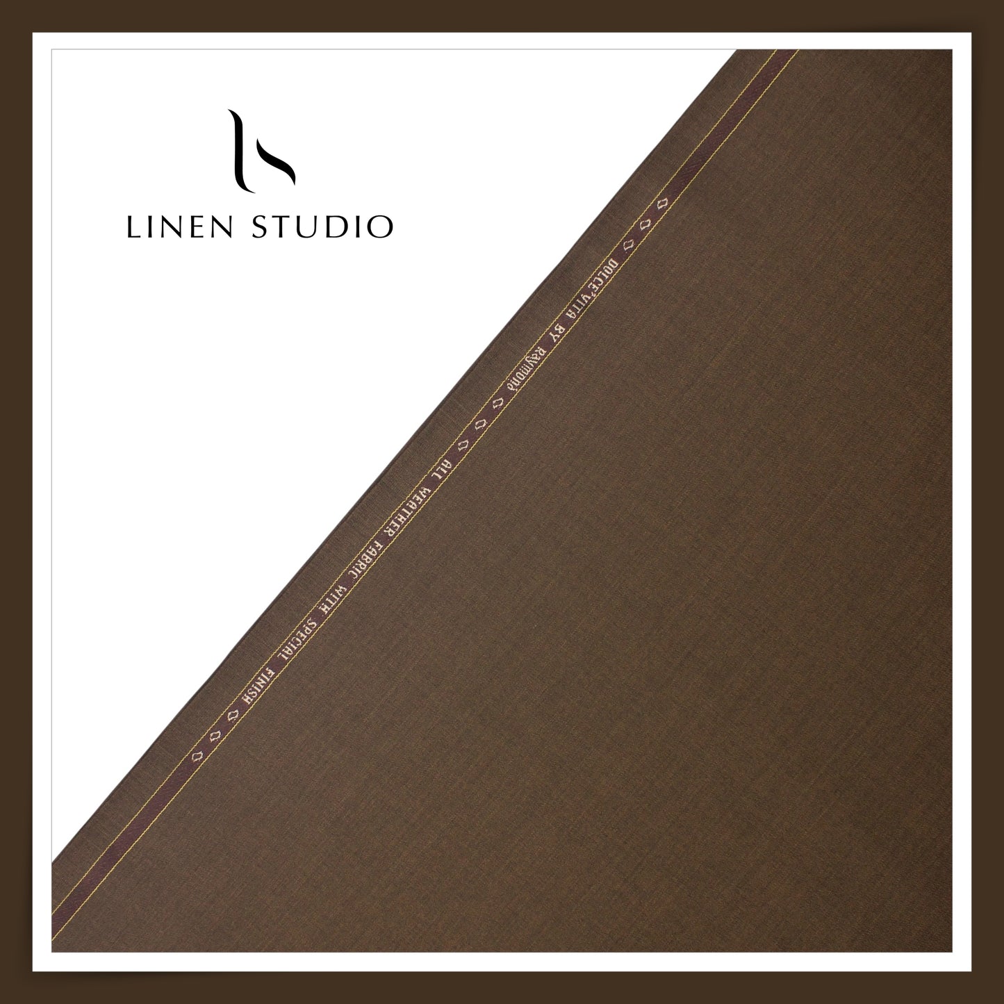 Raymond Poly Wool Wrinkle Free Suiting -  Dusty Brown (NEW)