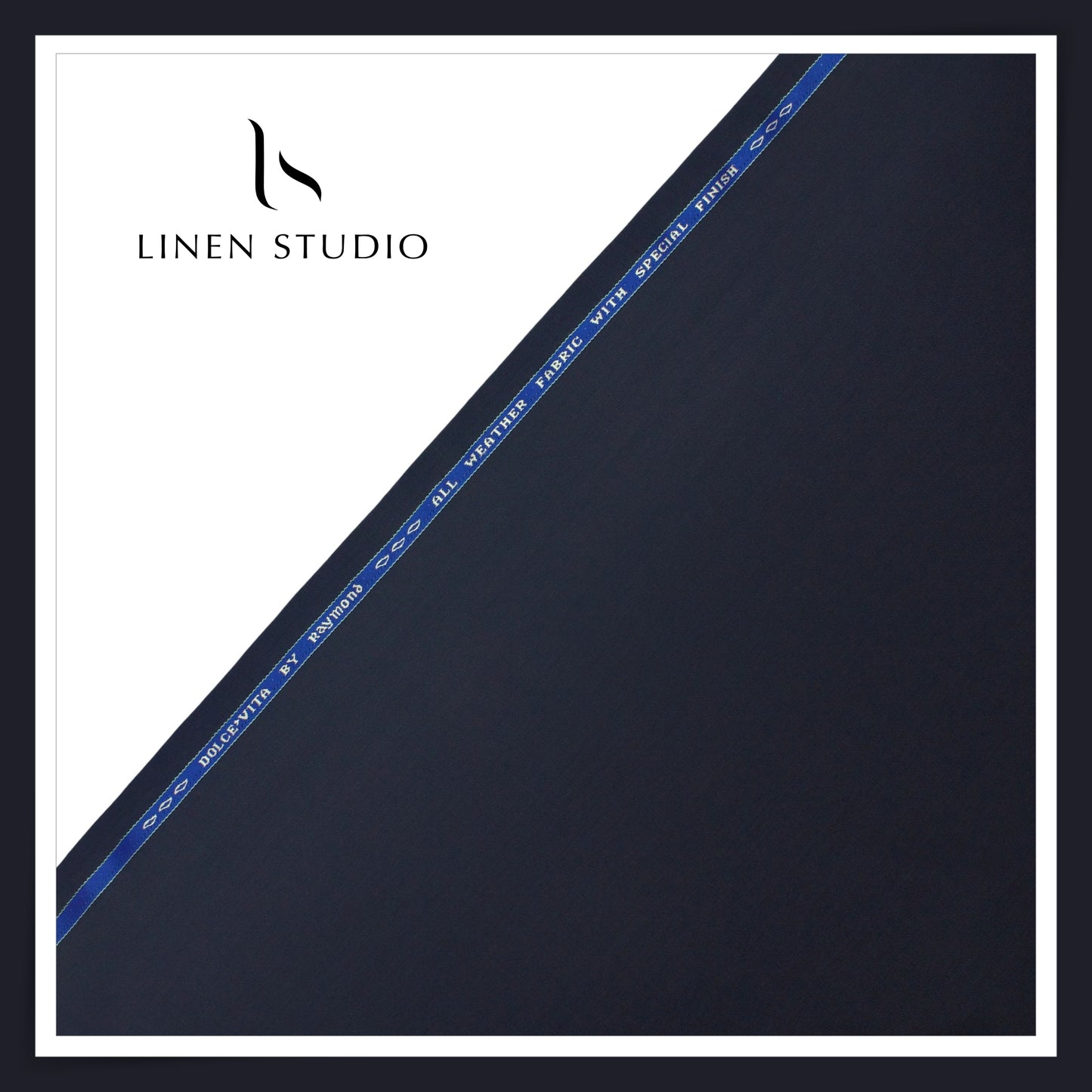 Raymond Poly Wool Blended Suiting - Dark Blue (NEW) (Premium)