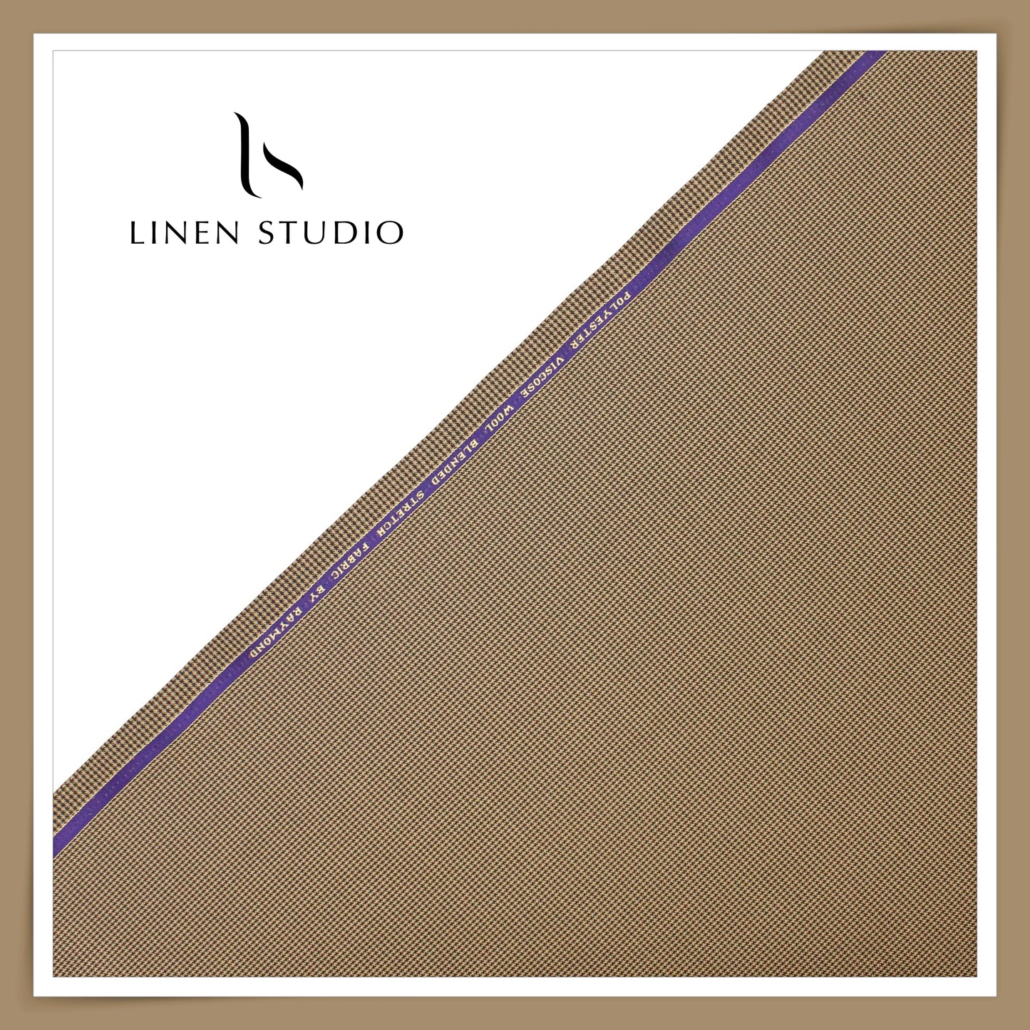 Raymond Poly Wool Spandex Wrinkle Free Suiting - Houndstooth (NEW) (Fastest Selling) (STRETCH)