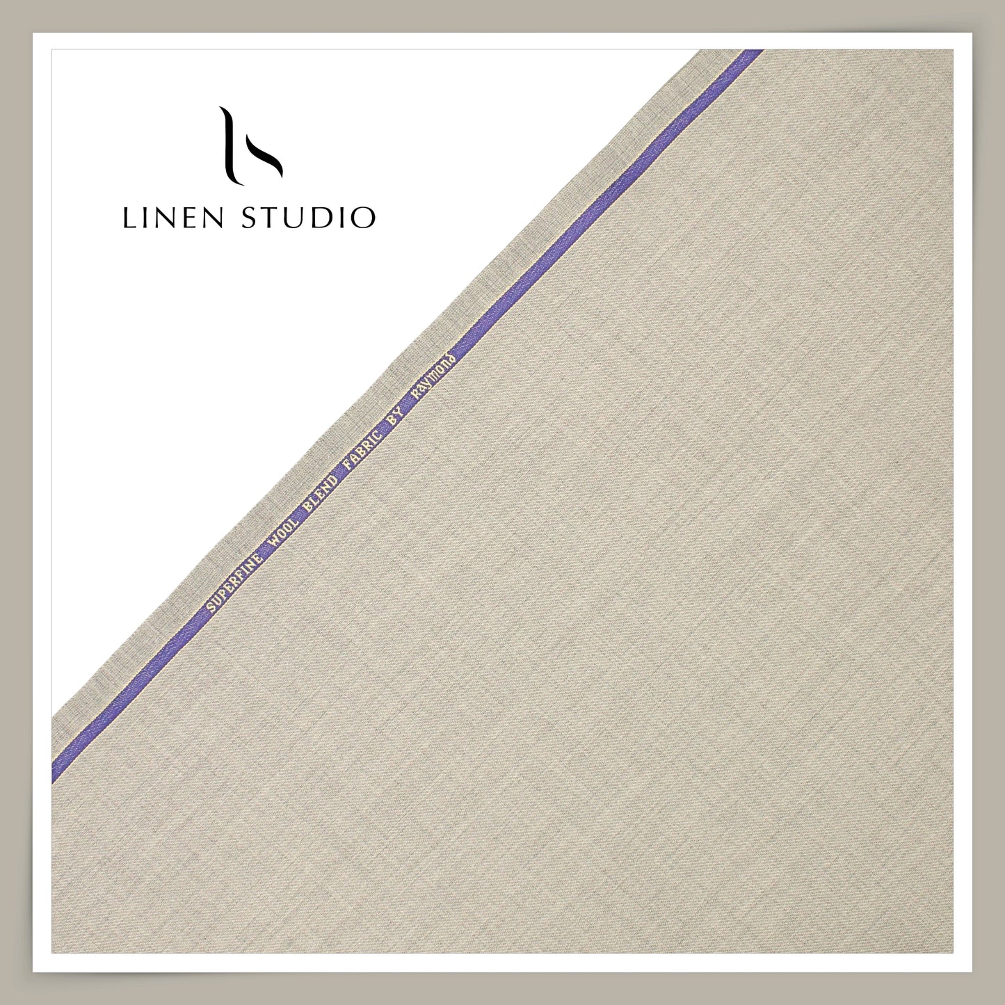 Raymond Poly Wool Blended Suiting - Oatmeal Twill (NEW) (Fastest Selling)