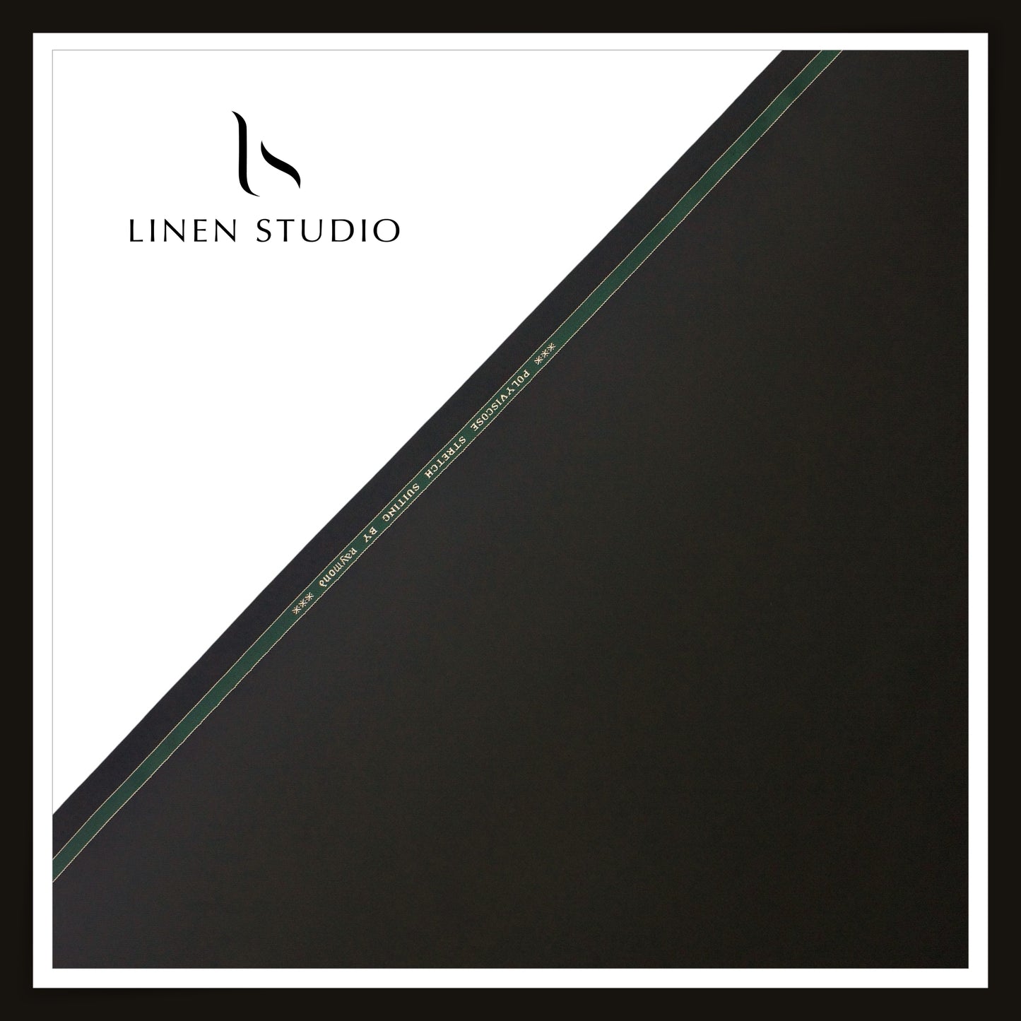 Raymond PV Wrinkle Free Spandex Suiting - Twill Jet Black (NEW) (STRETCH)