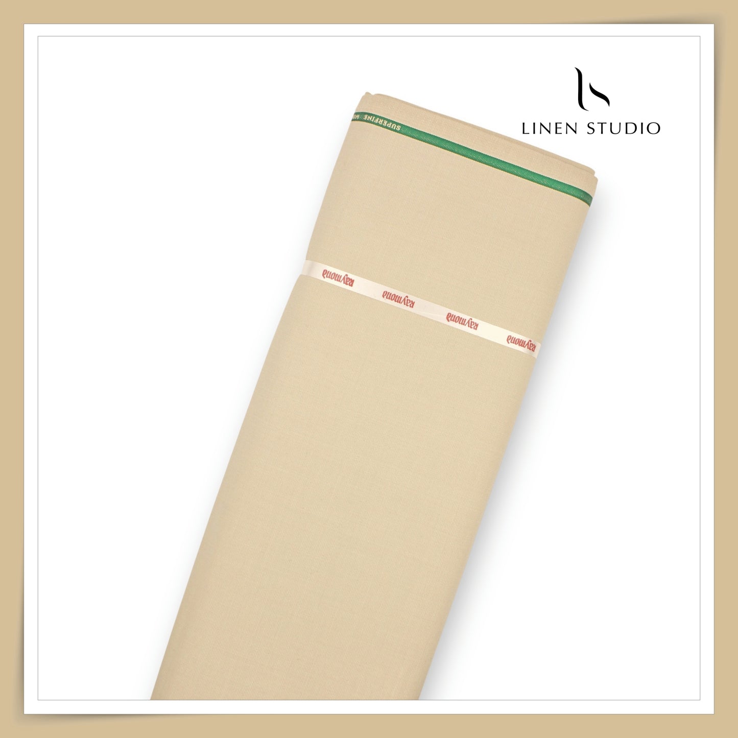 Raymond Poly Wool Spandex Blended Suiting - Light Apricot (NEW) (STRETCH)