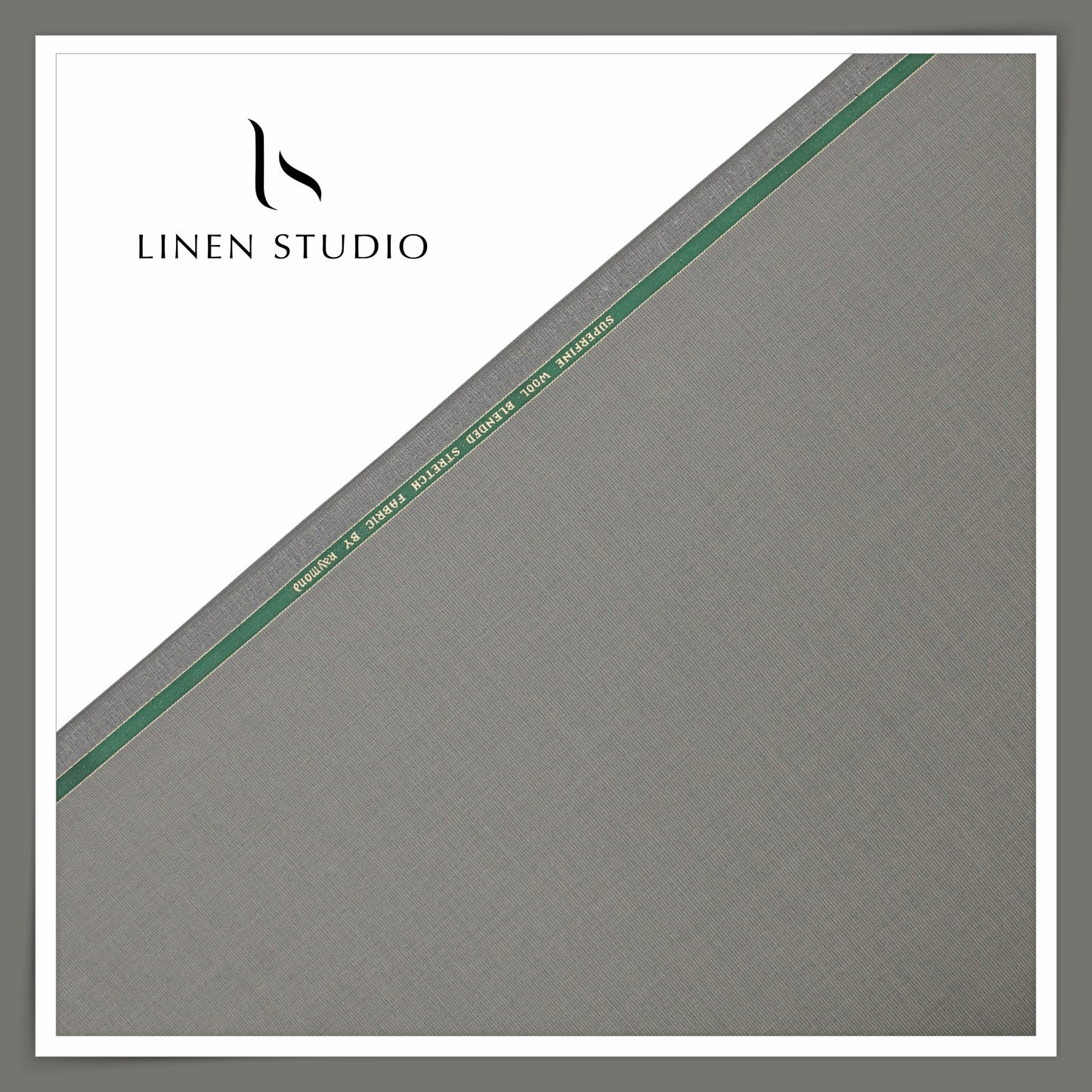 Raymond Poly Wool Spandex Blended Suiting - Grey Dobby (NEW) (STRETCH)