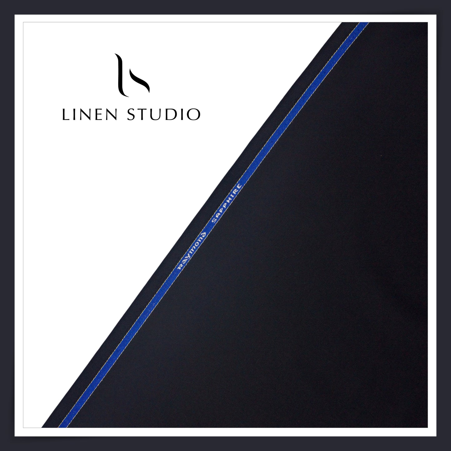 Raymonds Sapphire Wool Blend Suiting - Dark Navy Blue (Thick Shiny Matty) (Highest Selling)