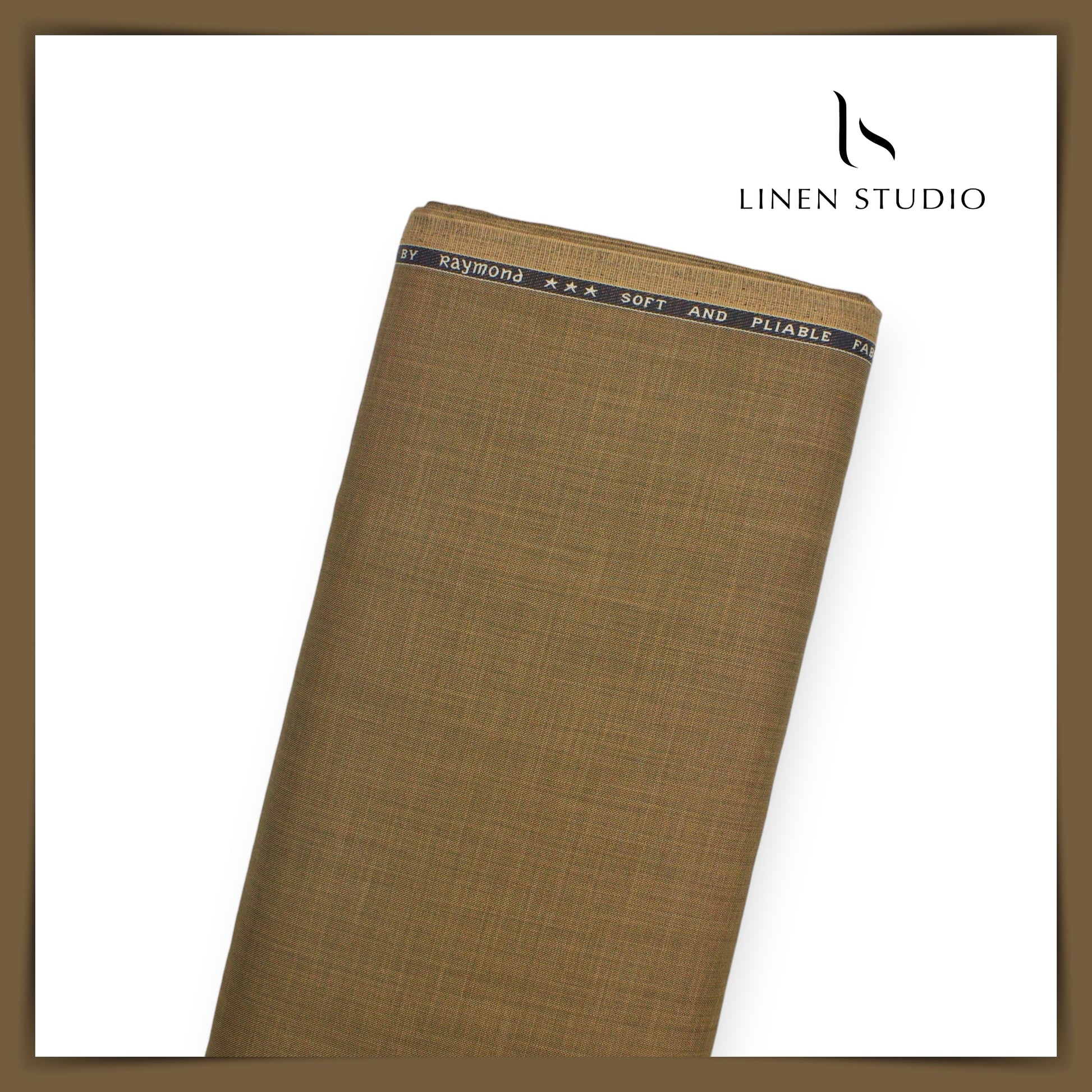 Raymonds Zenamic TR Wrinkle Free Soft Suiting - Peanut Brown - Linen Studio