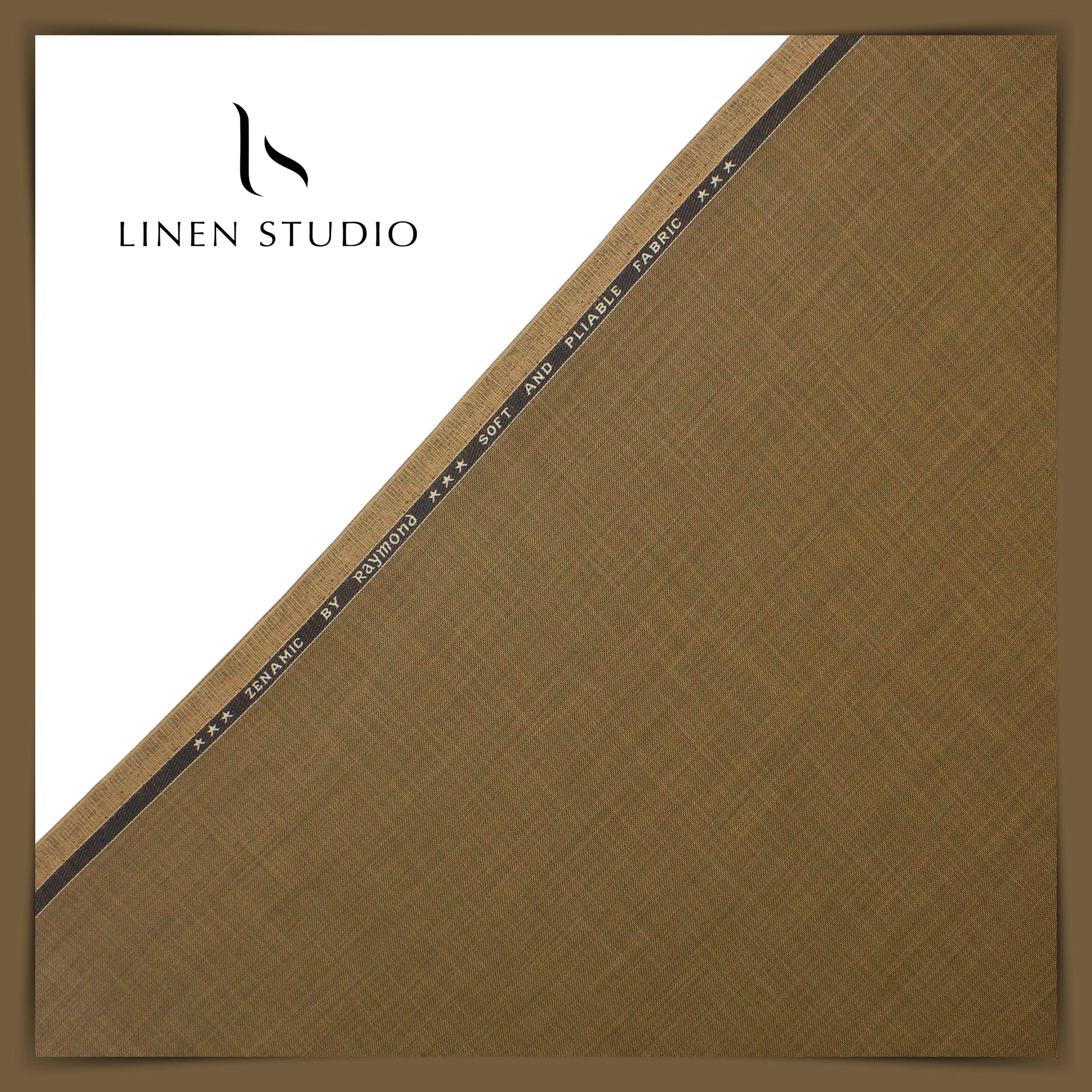 Raymonds Zenamic TR Wrinkle Free Soft Suiting - Peanut Brown - Linen Studio