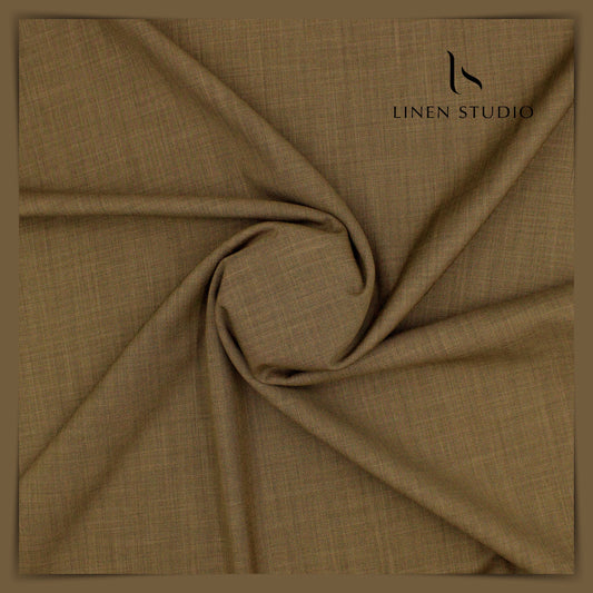 Raymonds Zenamic TR Wrinkle Free Soft Suiting - Peanut Brown - Linen Studio