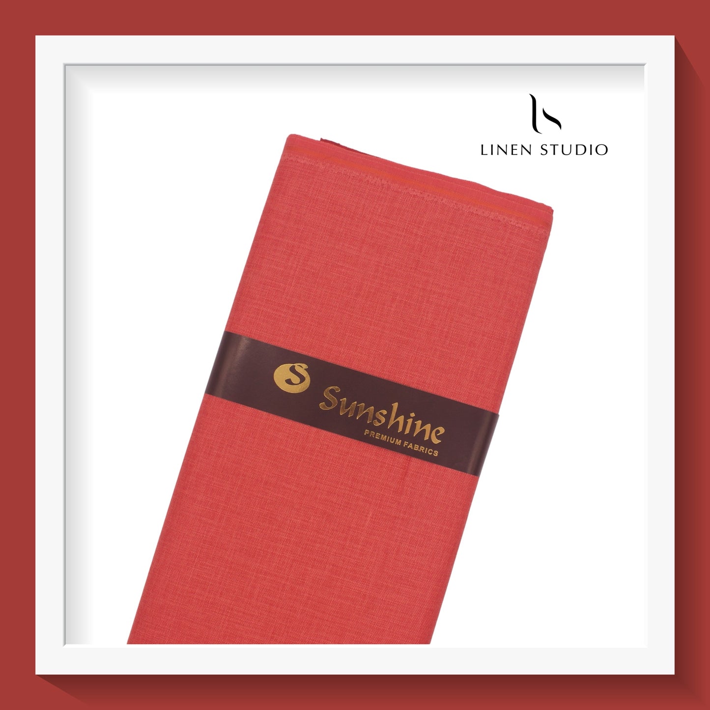 Linen look Remi - Red - Linen Studio
