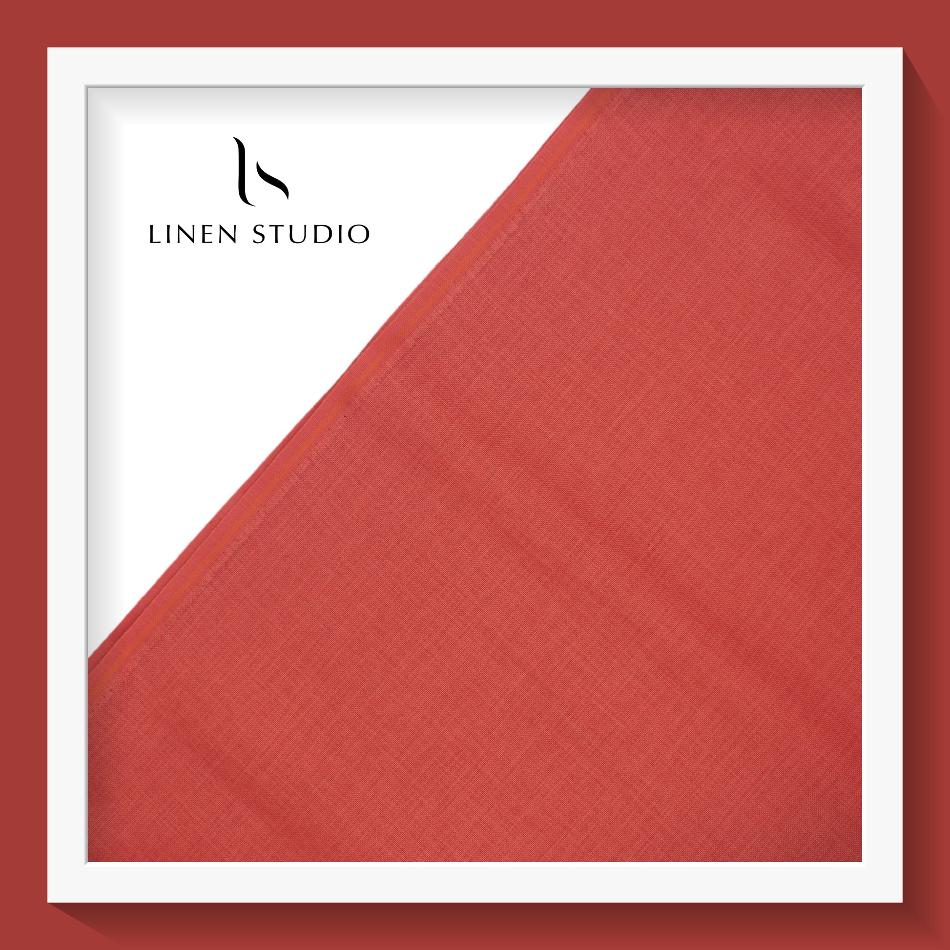Linen look Remi - Red - Linen Studio