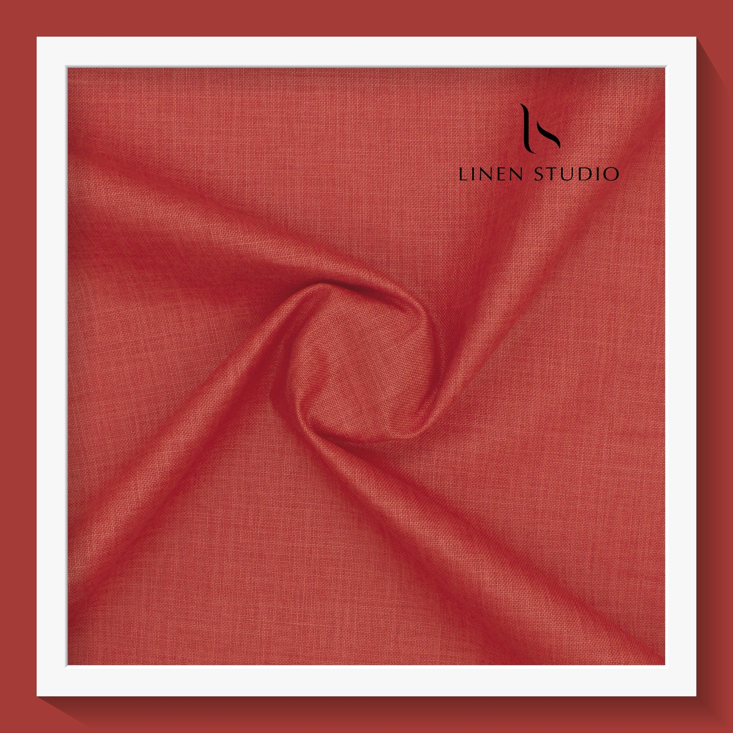 Linen look Remi - Red - Linen Studio