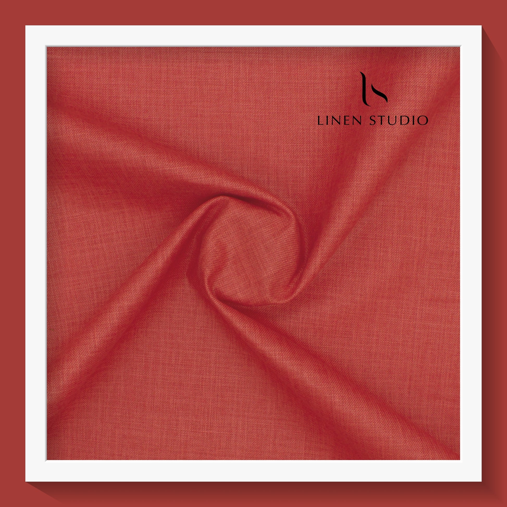 Linen look Remi - Red - Linen Studio