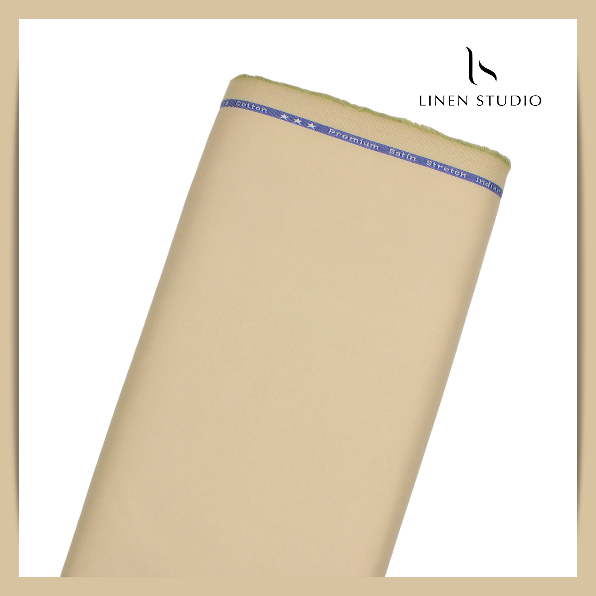 100% Giza Cotton Stretchable Suiting - 01 - Linen Studio