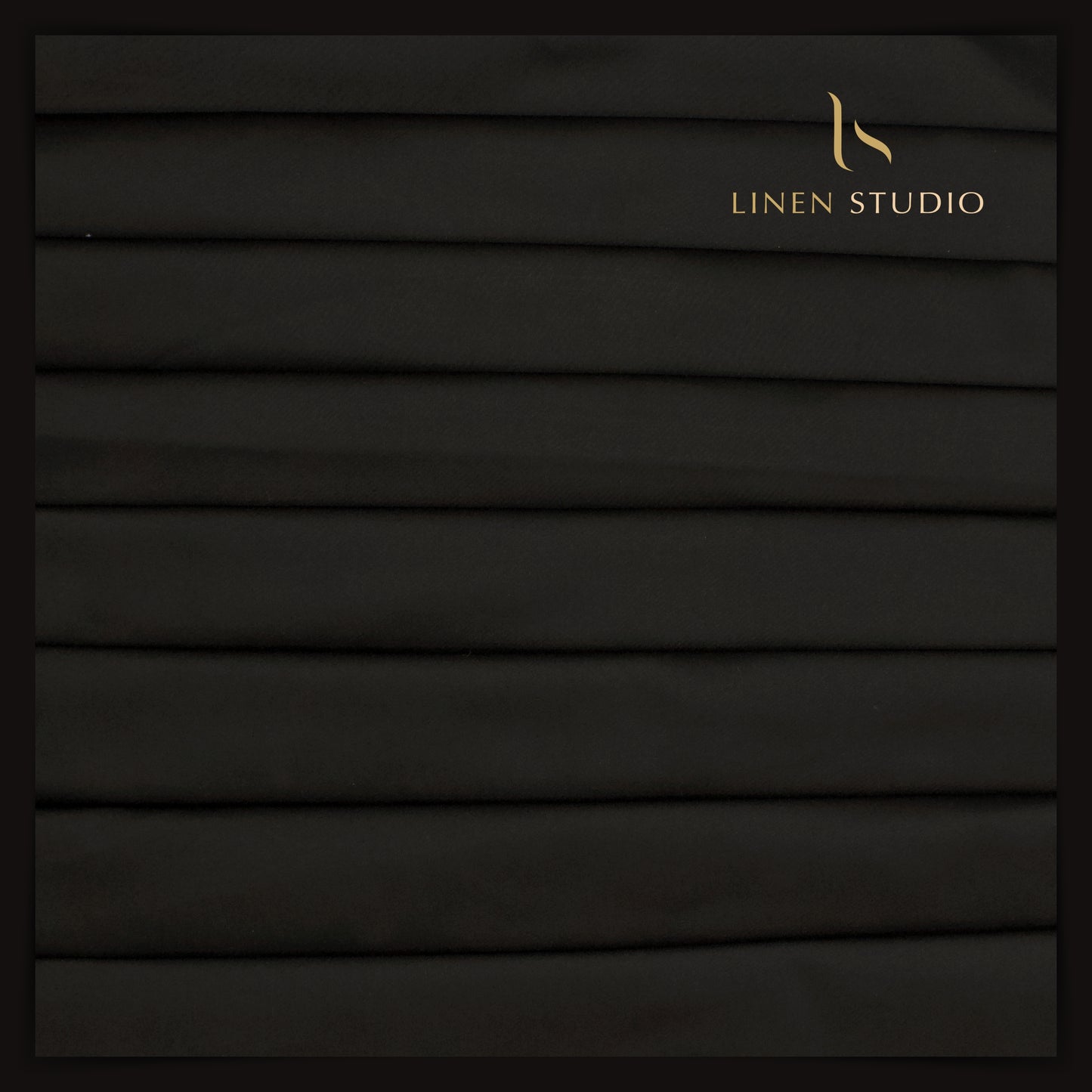 100% Giza Cotton Stretchable Suiting - Black - Linen Studio