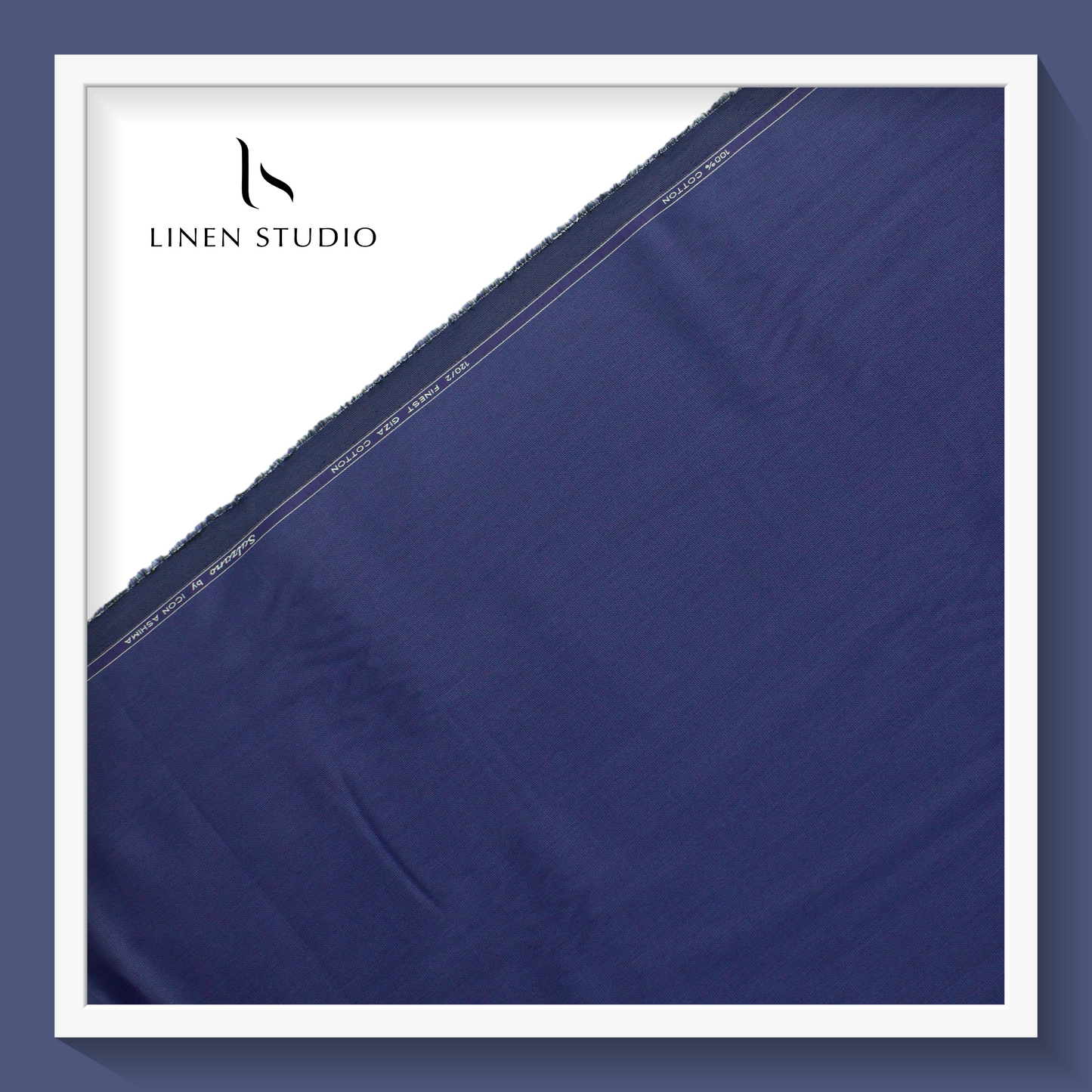 120/2 count Finest Giza Cotton - Blue - Linen Studio