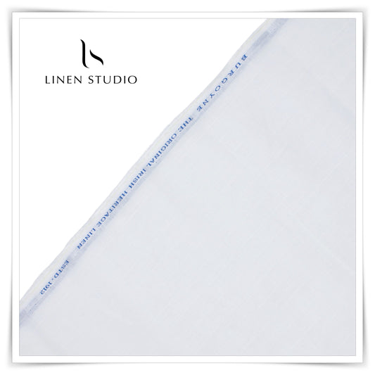 Burgoyne 70 Lea Self Stripe White  (40% CRAZY SALE)