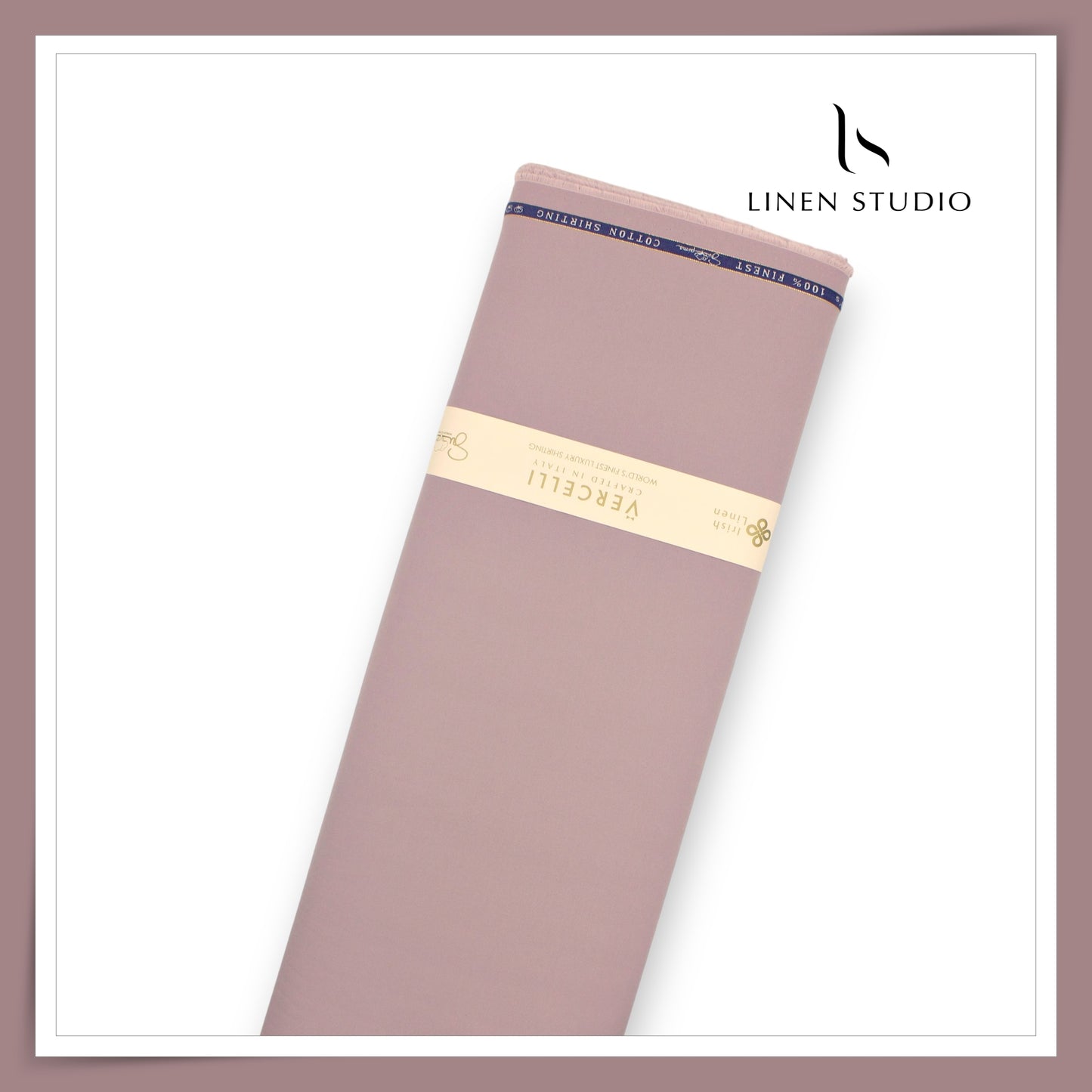 2/120's FINEST Supima Cotton Shirting by Vercelli Italy - Mauve Pink (Fastest Selling) (NEW)