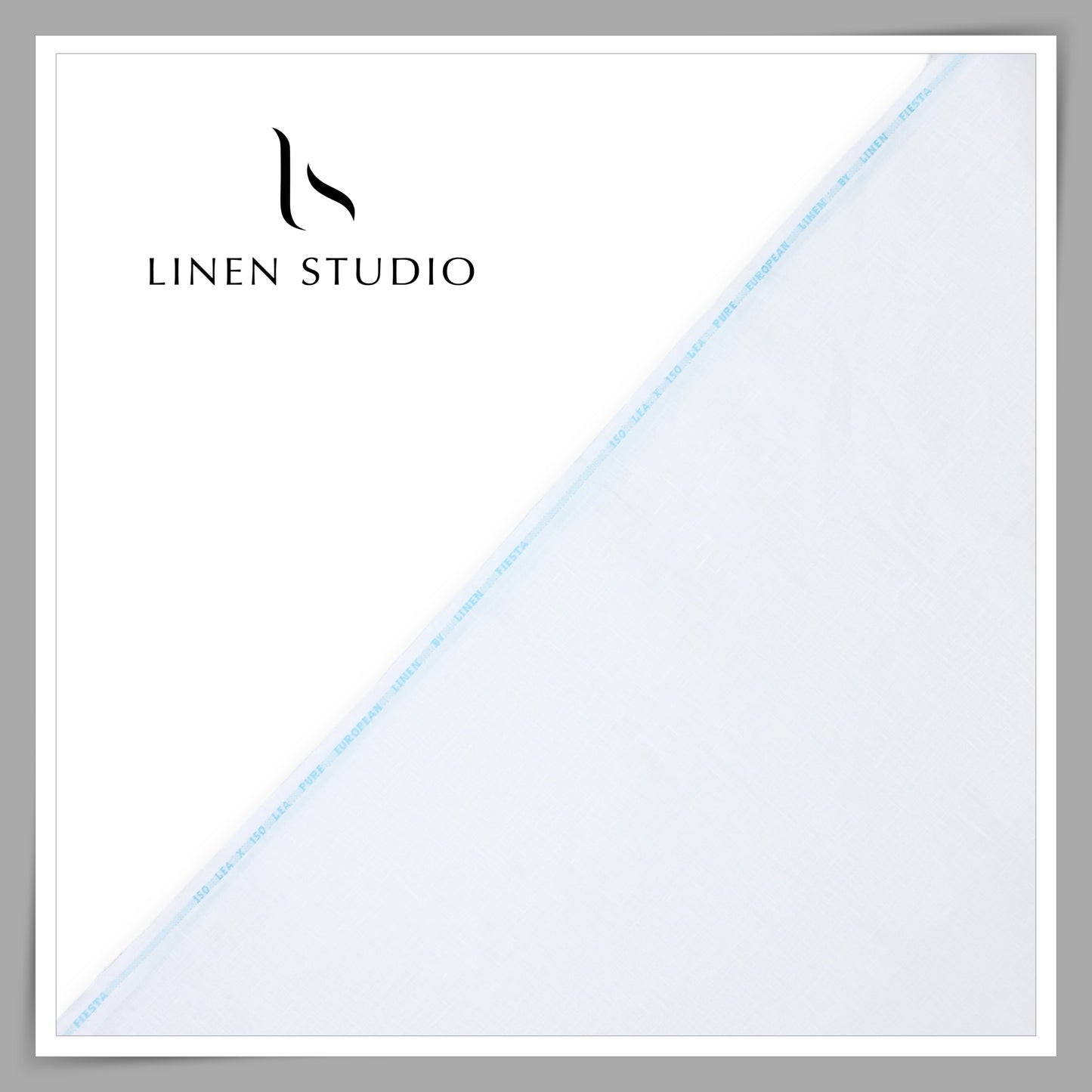 150 Lea x 150 Lea Exclusive Linen Plain Shirting by Linen Fiesta - Bright White (NEW) (Limited Stock)