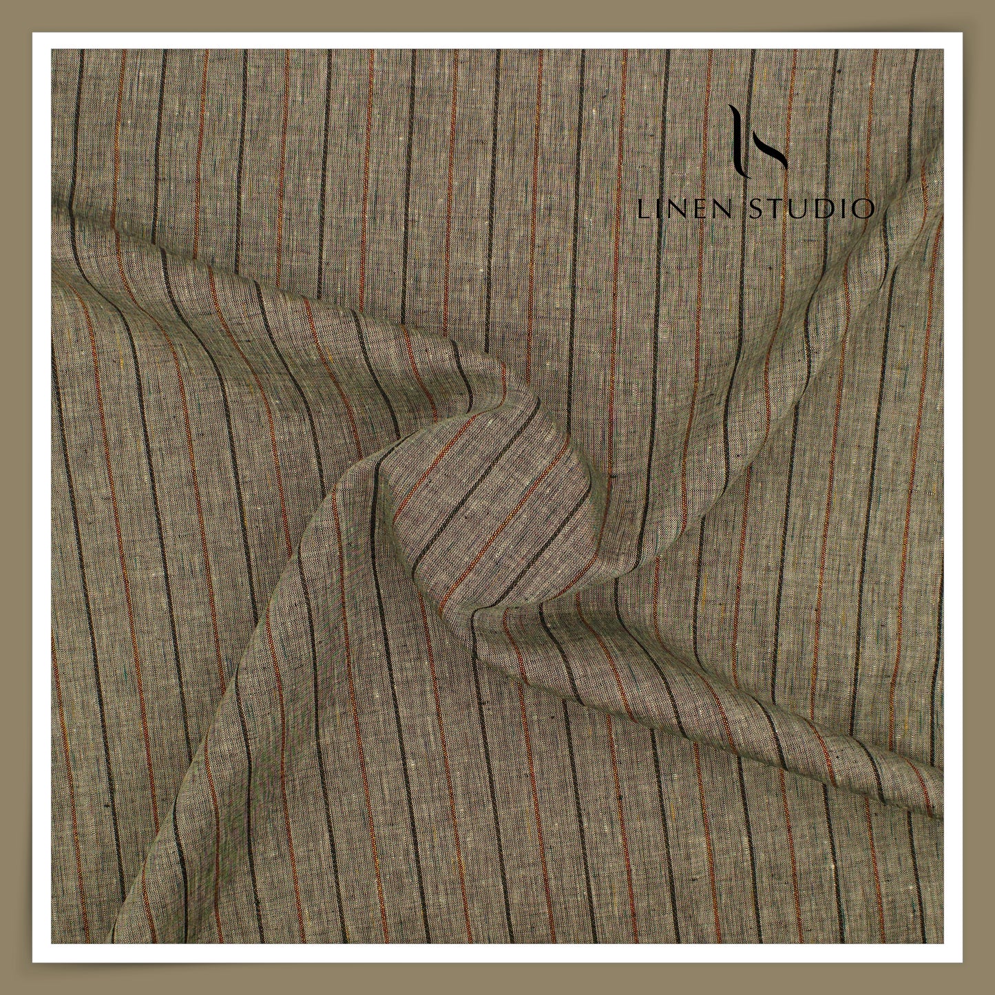 Burgoyne 60 Lea Pure Linen Shirting - Classic Earthy Stripes (NEW)