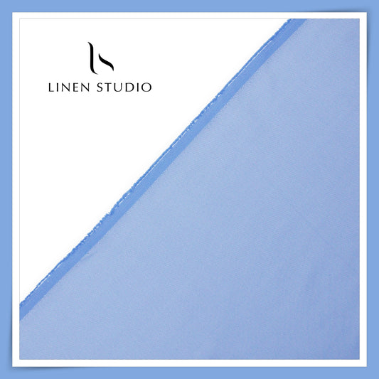 100% Wrinkle Free Poly Viscose Blended Suiting - Carolina Blue Dobby (70% SALE) (Zoom In) (NEW)