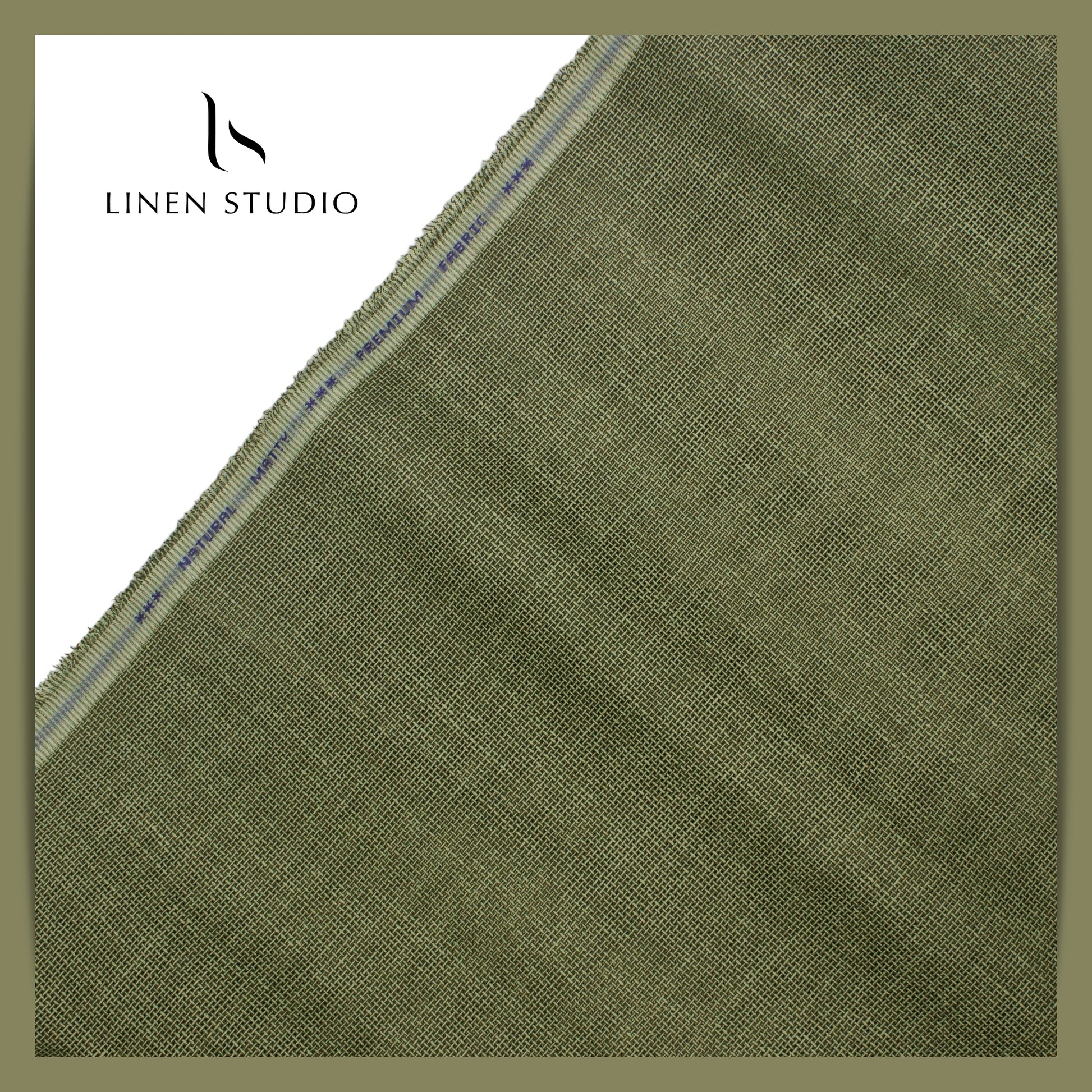 Jute PV fabric - Green - Linen Studio