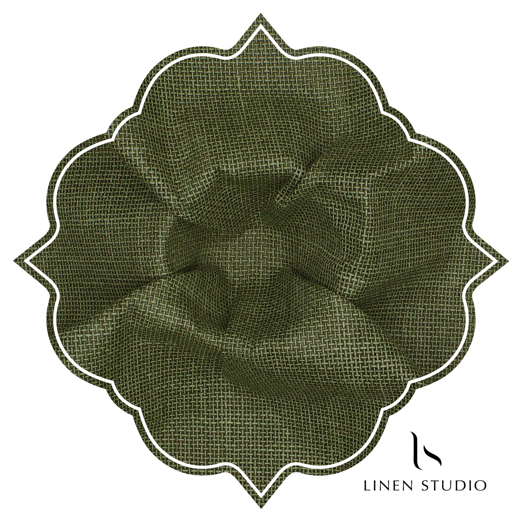 Jute PV fabric - Green - Linen Studio