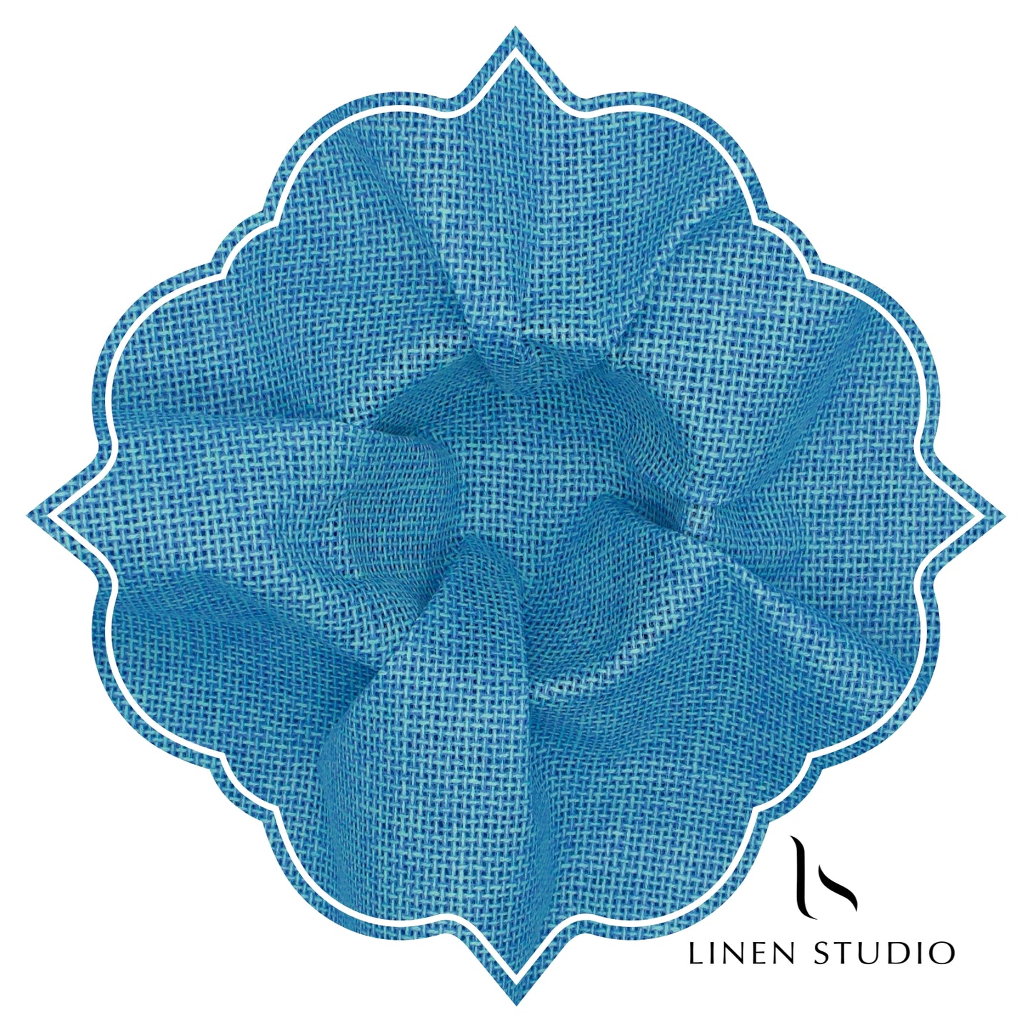 Jute PV fabric - Blue - Linen Studio