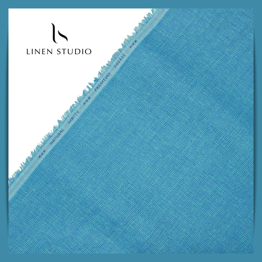 Jute PV fabric - Blue - Linen Studio