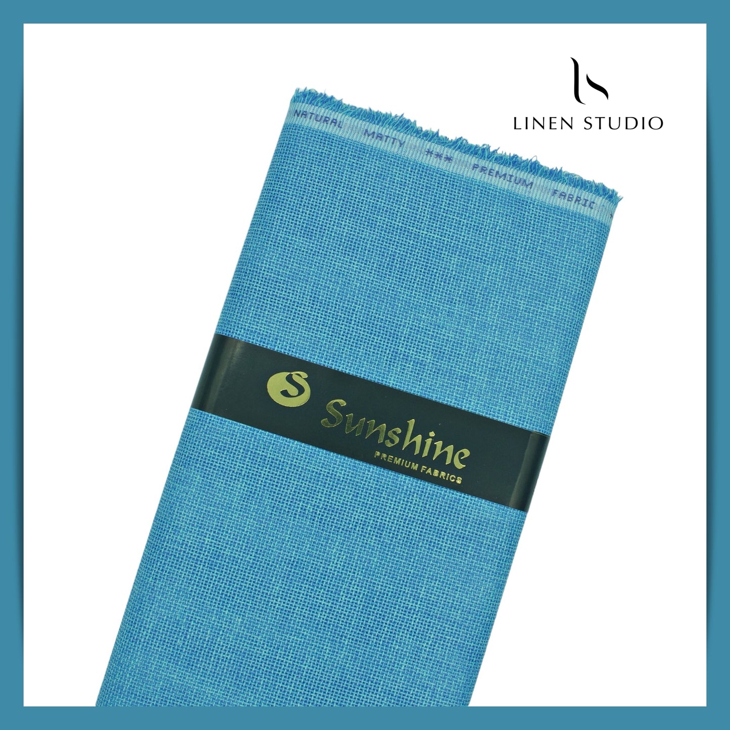 Jute PV fabric - Blue - Linen Studio